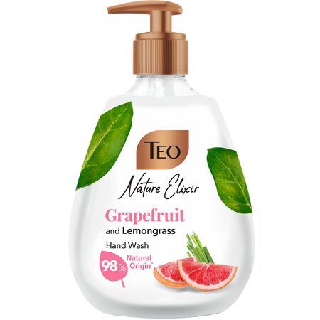 Sapun lichid cu pink grapefruit & lemongrass Nature Elixir, 400 ml, Teo