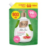 Rezerva sapun lichid cu pink grapefruit si lemongrass Nature Elixir, 900 ml, Teo