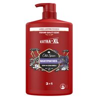Gel de dus si sampon 3 in 1 Old Spice Nightpanther pentru corp, par si fata, 1000 ml