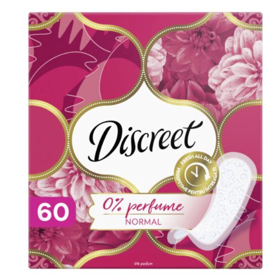 Absorbante zilnice Normal fara parfum, Discreet, 60 buc