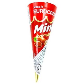 Swisslion Eurocrem Mini Cone 65g – cornet crocant cu cremă de lapte și cacao