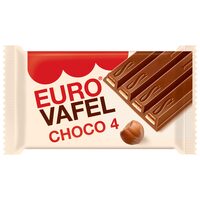 Eurovafel Choco 4 – Ciocolată cu lapte și napolitană cu cremă de cacao, 42g