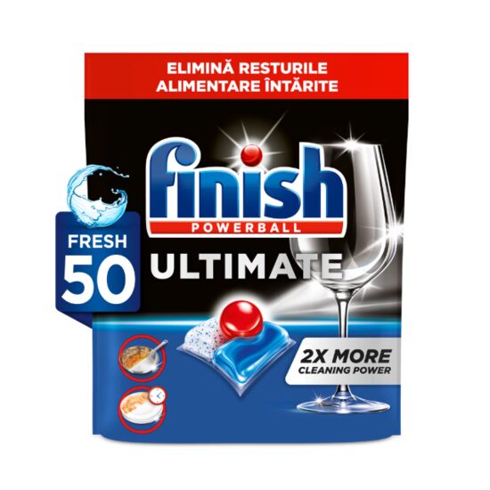 Detergent capsule masina de spalat vase Finish Ultimate All in 1 Fresh, 50 spalari