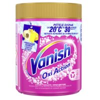 Pudra pentru indepartarea petelor de pe haine colorate Vanish Oxi Action Pink, 470 g