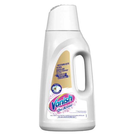 Gel pentru indepartarea petelor de pe haine albe Vanish Premium Gold Gel White, 2L