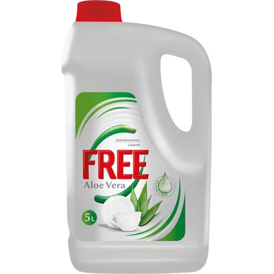 Free Detergent Lichid de Vase Aloe Vera, 5 L