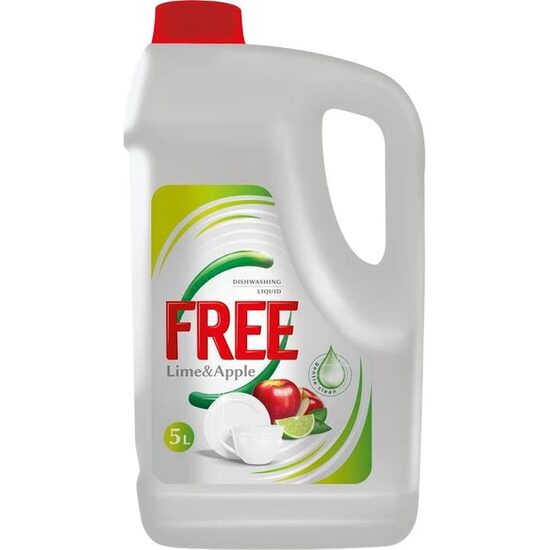 Free Detergent Lichid de Vase Măr & Lime, 5 L