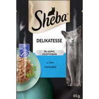 Sheba Plic cu Ton în Aspic, 85 g