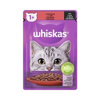Hrană umedă pentru pisici Whiskas Adult cu vită în sos 85 g