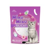 Așternut igienic pentru litieră pisici Miau Miau Floral silicat 8 l