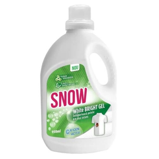 Solutie pentru indepartarea petelor Snow Oxi White Gel, 950 ml
