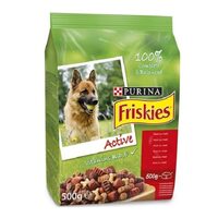 Hrana pentru catel Friskies Active cu Vita si Cereale, 500 g