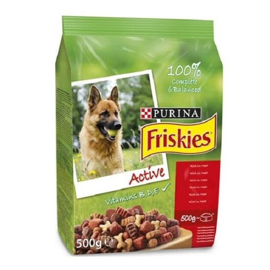 Hrana pentru catel Friskies Active cu Vita si Cereale, 500 g