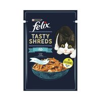 Hrană umedă pentru pisici Felix Tasty Shreds cu ton, 80 g