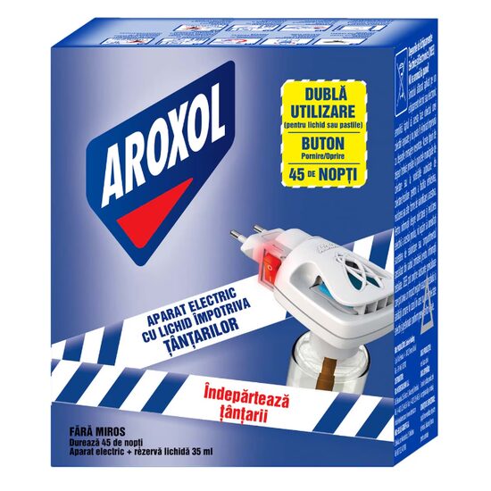 Aroxol Aparat Electric cu Rezervă Lichidă 45N Împotriva Țânțarilor