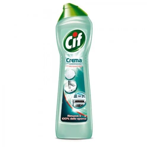 Soluție de curățat cremă cu hipoclorit și microparticule pentru suprafețe CIF CREMA.