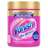 Pudra pentru indepartarea petelor de pe haine colorate Vanish Oxi Action Pink, 960 g