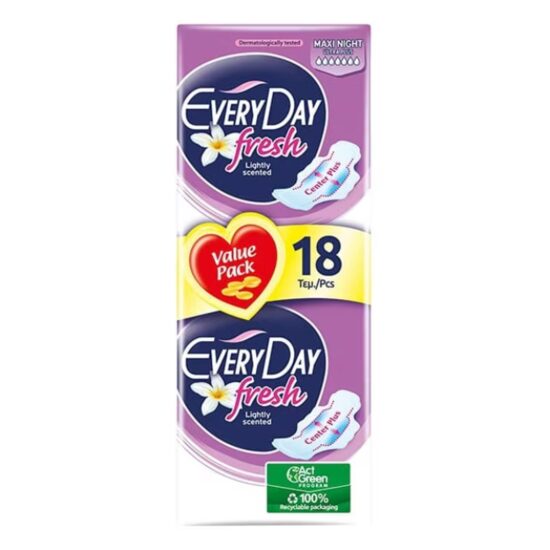 EVERYDAY Absorbante Fresh Maxi Night – 18 bucăți