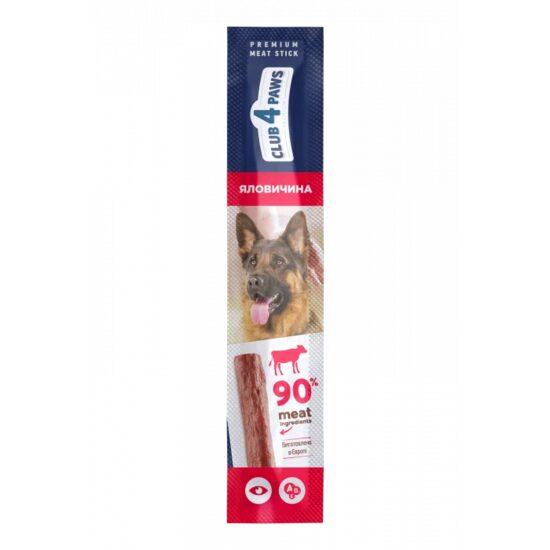 Recompense pentru câini Club 4 Lăbuțe Premium Stick cu vită 12g