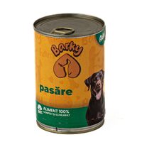 Hrana umeda completa pentru caini adulti cu pasare Barky 415g