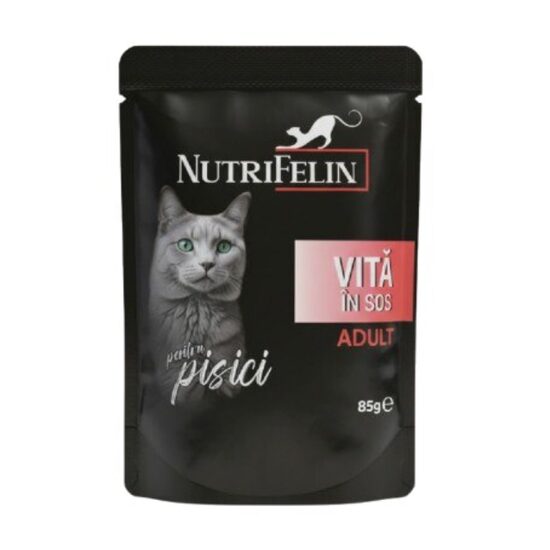 Nutrifelin Hrană umedă pentru pisici cu Vită în sos 85 g