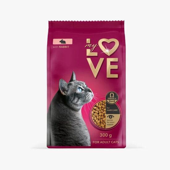 My Love Hrana uscata pentru pisici adulte cu iepure 300g