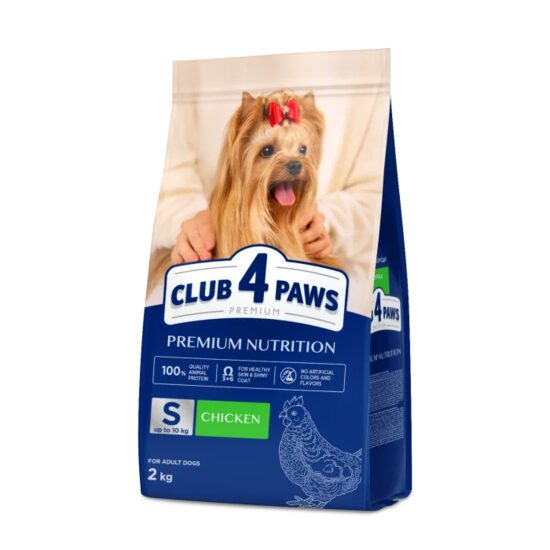 Club 4 Paws Premium – Hrana uscata completa pentru caini adulti de talie mica, 2kg