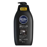 Gel de dus NIVEA MEN Active Clean XXXL, 887 ml
