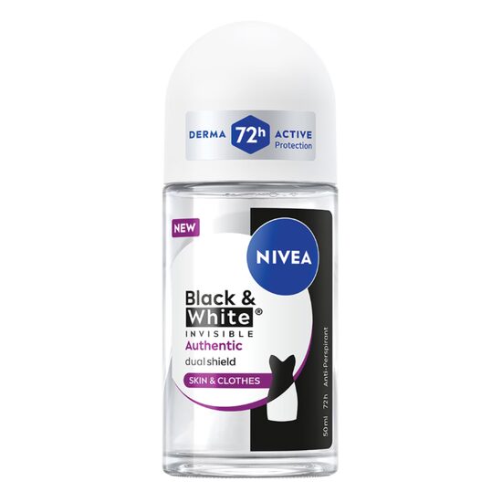 Deodorant roll-on feminin NIVEA Black&White Authentic 50 ml