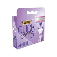 BIC Soleil Clic Rezerve pentru Aparat de Ras Hibrid cu 5 Lame 4 Bucăți