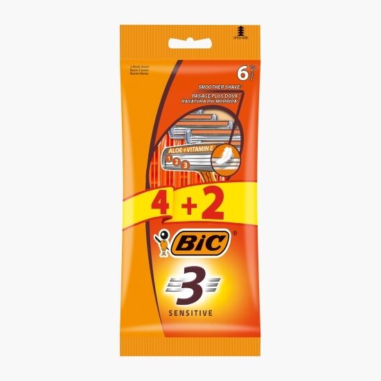 BIC3 Aparat de Ras pentru Bărbați cu 3 Lame 4+2 Bucăți