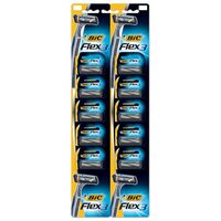 BIC Flex3 Classic Aparat de Ras pentru Bărbați cu 3 Lame, 10 seturi
