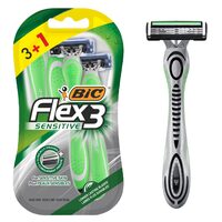 BIC Flex3 Sensitive Aparat de Ras pentru Bărbați cu 3 Lame 3+1 Bucăți