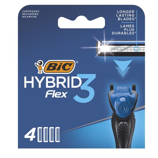 BIC Flex3 Rezerve pentru Aparat de Ras Hibrid 4 Bucăți