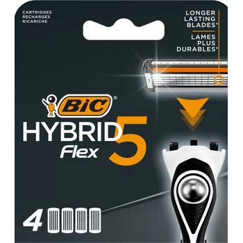 BIC Flex5 Rezerve pentru Aparat de Ras Hibrid 4 Bucăți