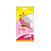 BIC Pure3 Lady Pink Aparat de Ras pentru Femei cu 3 Lame 4+2 Bucăți