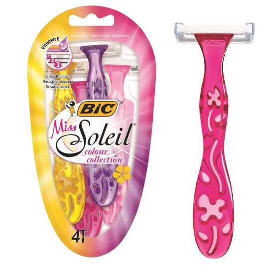 BIC Miss Soleil Clic Aparat de Ras pentru Femei cu 3 Lame 4 Bucăți