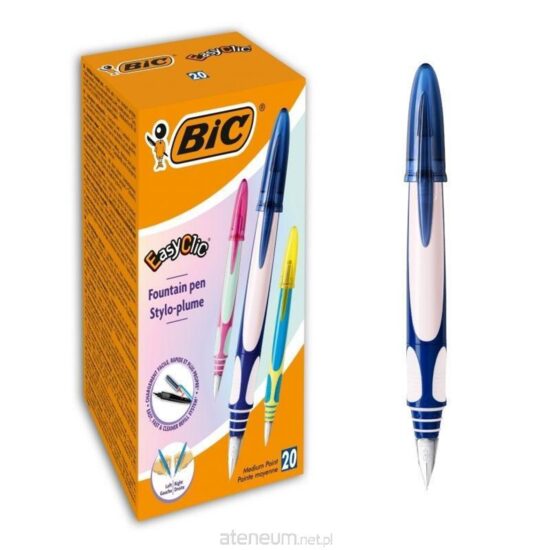 Stilou Bic Easy clic Standard cu Rezerva, 20 bucati