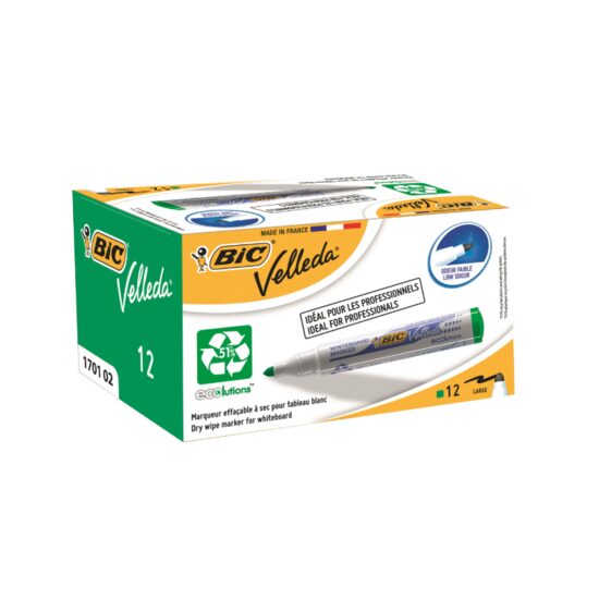 Set 12 Markere de tabla Bic ECO Velleda 1701 verde