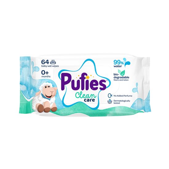Servetele umede 99% apa Clean Care, Pufies
