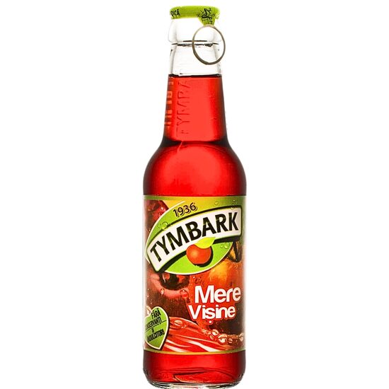 Bautura racoritoare necarbogazoasa cu suc de mere si visine Tymbark, 250ml, STICLA, SGR