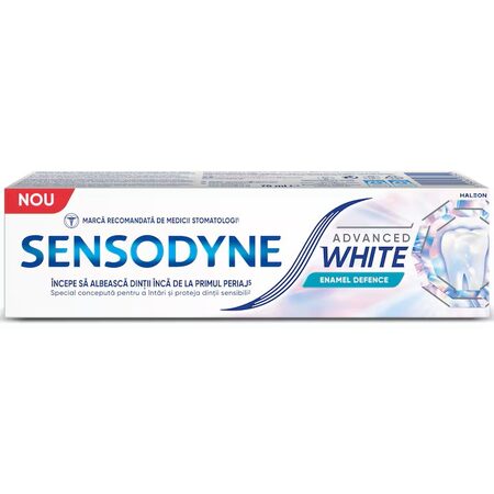 Pasta de dinti pentru albire Advance White Enamel Defence, 75 ml, Sensodyne