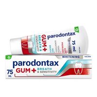 Parodontax pastă de dinți Gum + Breath & Sensitivity Whitening 75 ml