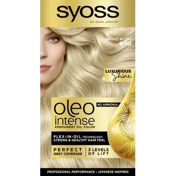 Vopsea de par fara amoniac Color Oleo 9-10 Blond Luminos, 115ml, Syoss