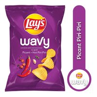 Chipsuri cu gust picant Piri-piri Lay's Wavy, 115 g
