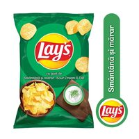 Lays Chipsuri cu smantana si marar Lay's, 125 g