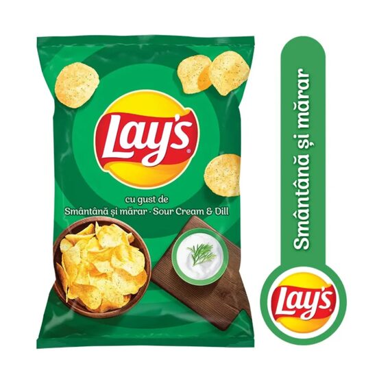Lays Chipsuri cu smantana si marar Lay's, 125 g