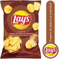 Chipsuri ciuperci padure si smantana Lay's, 125g