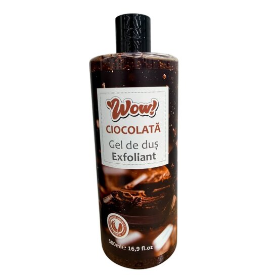 WOW Gel de duș exfoliant Ciocolată 500 ml