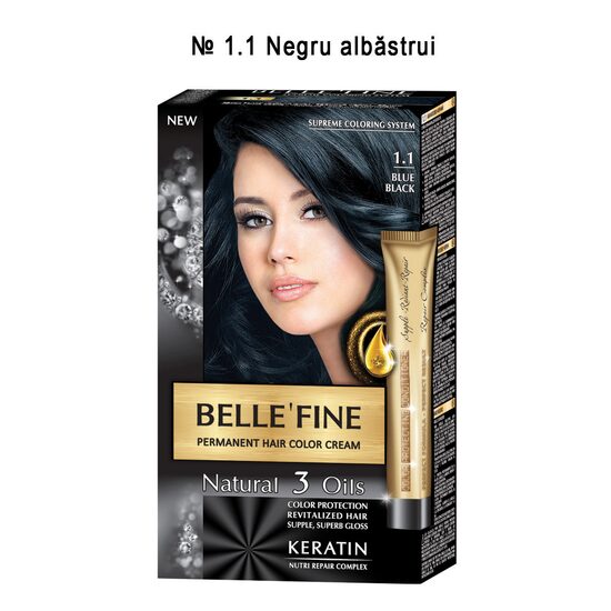 BELLE'FINE Vopsea de Păr Nr. 1.1